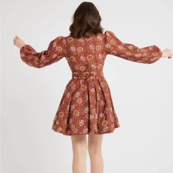 NWT Mille Nan Wrap Dress in Cinnabar Medium $298 - Picture 2 of 9